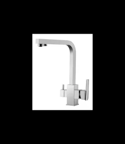 Grifo Monomando Fregadero Osmosis 3 Vías Cuadrado Blanco, 32cm(alto) 21cm(largo).