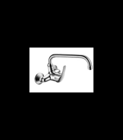 Grifo Monomando Fregadero Pared Caño normal Sonia-11 cromo. 16cm(alto) 30cm(largo).