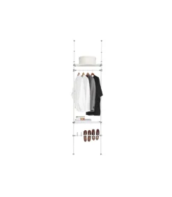 Kit vestidor 2 baldas acabado blanco, 31cm(ancho) 88cm(altura) 31cm(fondo)