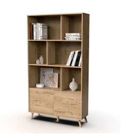 Librería Oslo acabado roble gold, 180cm(alto) 100cm(ancho) 30cm(fondo)