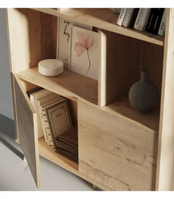 Librería Oslo acabado roble gold, 180cm(alto) 100cm(ancho) 30cm(fondo)