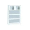 Libreria con estanterias para salón o cocina acabado lacado blanco 151,5 cm(alto)100 cm(ancho)37 cm(largo)