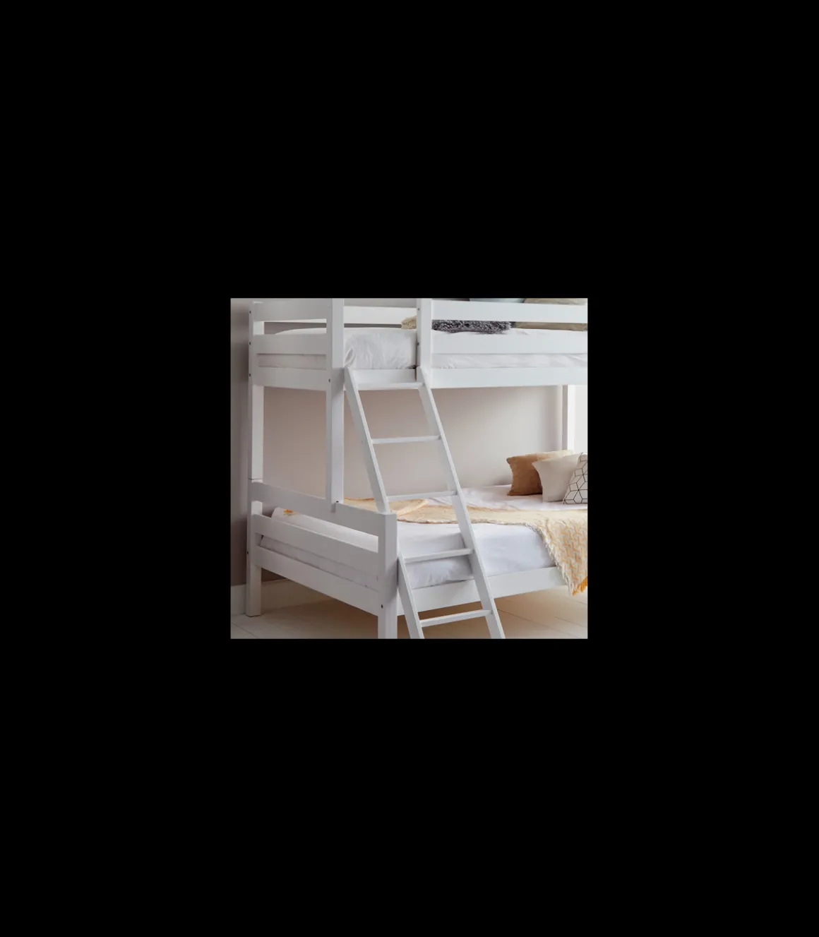 Litera de melamina para dormitorio juvenil/matrimonio Avila. 212cm(largo) x 183cm(ancho) x 161cm(alto).