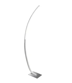 Lámpara de pie led modelo Aldo acabado niquel satinado 146 cm(alto)18 cm(ancho)41 cm(largo)