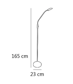 Lámpara de pie led modelo Denis acabado blanco 165 cm(alto) 23 cm(ancho) 43 cm(fondo
