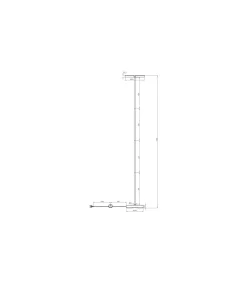 Lámpara de pie led modelo Petro acabado negro, 179cm(alto) 26cm(ancho) 26cm(largo)