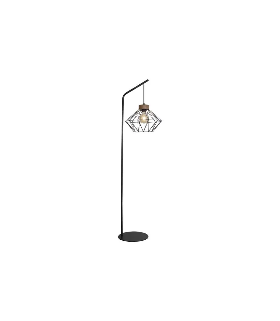 Lámpara de Pie modelo Antibes acabado negro, 149cm(alto) 34cm(ancho) 40cm(largo)