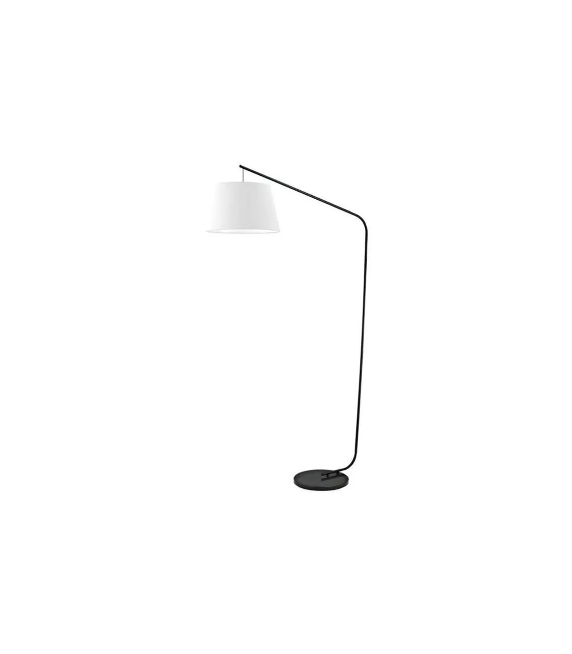 Lámpara de pie modelo Talbot acabado negro/blanco, 181cm(alto) 40cm(ancho) 98cm(fondo)