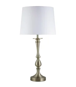 Lámpara de sobremesa rinconera modelo Tudor acabado cuero 70cm(alto) 36cm(ancho).