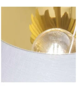 Lámpara de sobremesa rinconera modelo Oris acabado dorado 62cm(alto) 33cm(ancho)