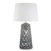 Lámpara de sobremesa rinconera modelo Mónaco acabado gris 56cm(alto) 30cm(ancho).