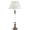 Lámpara de sobremesa rinconera modelo Laseu acabado madera 83cm(alto) 40cm(ancho)