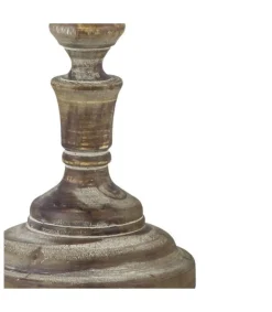 Lámpara de sobremesa rinconera modelo Laseu acabado madera 83cm(alto) 40cm(ancho)