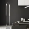 Lámpara led de pie para salón cromo modelo Mya, 162 cm(alto) 29 cm(ancho)18 cm(fondo).