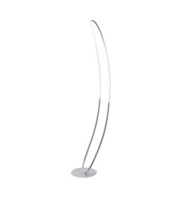 Lámpara led de pie para salón cromo modelo Mya, 162 cm(alto) 29 cm(ancho)18 cm(fondo).