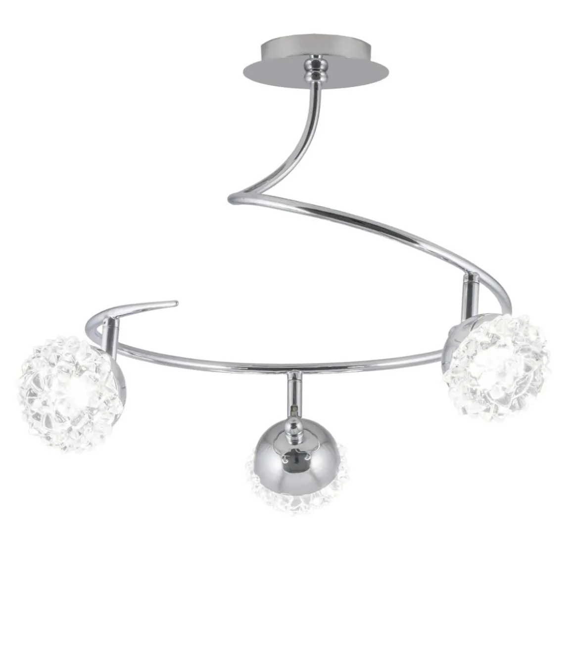 Lámpara 3 luces cromo modelo Azalea 38 cm (alto)50 cm(ancho)50 cm(fondo)