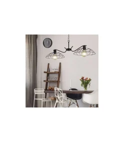 Lámpara 2 luces modelo Farrel acabado negro 40 cm(alto) 103 cm(ancho) 30 cm (fondo)