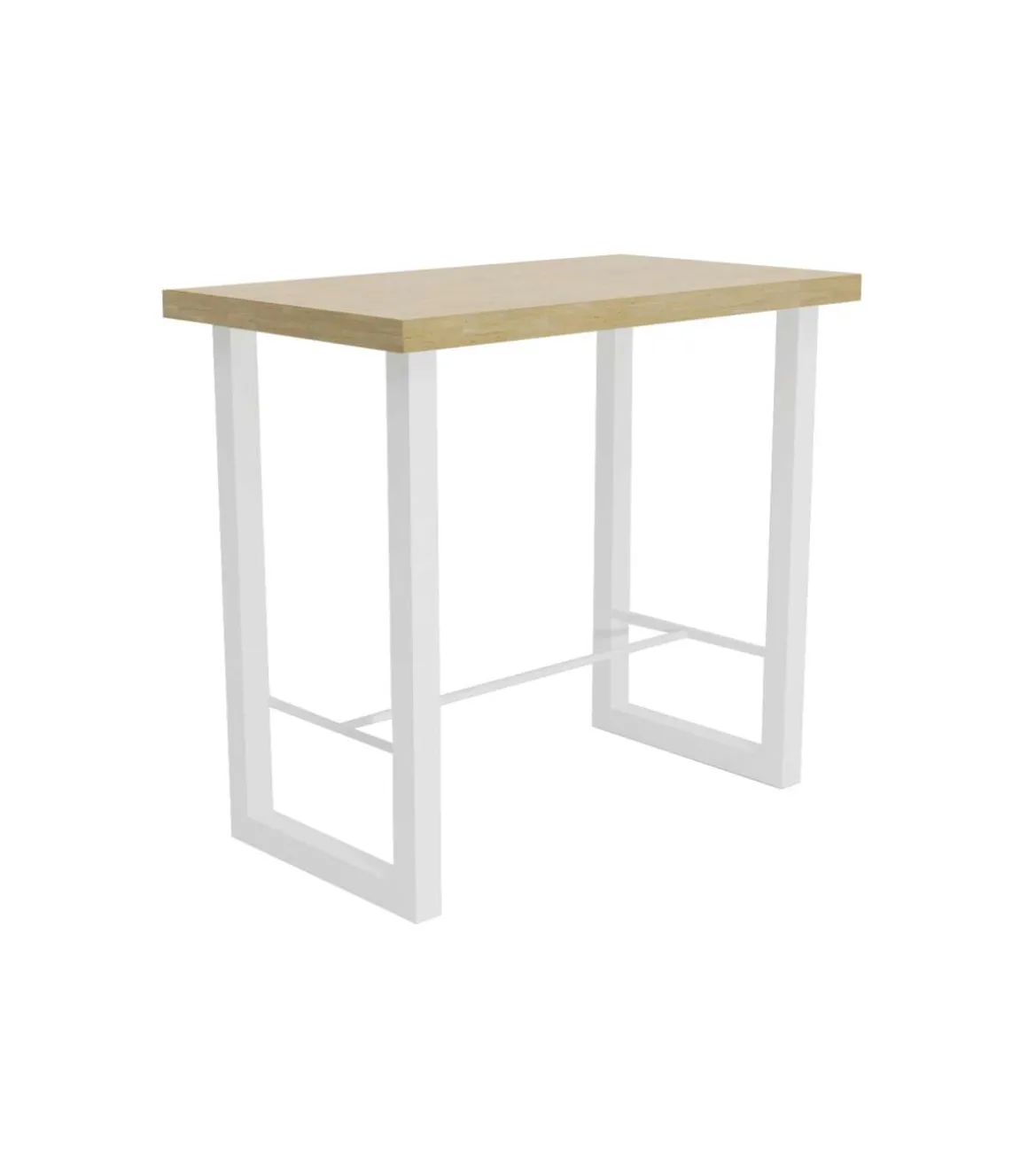 Mesa Alta Bar loft roble nordish/blanco, 100 cm(alto)120 cm(ancho)70 cm(largo)