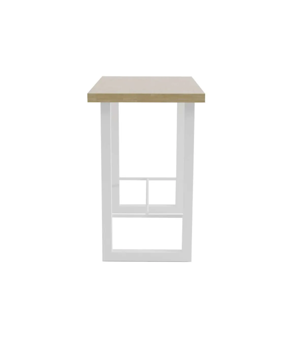 Mesa Alta Bar loft roble nordish/blanco, 100 cm(alto)120 cm(ancho)70 cm(largo)