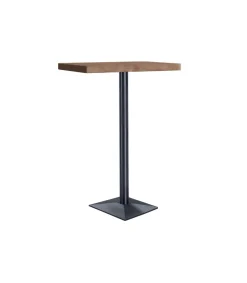 Mesa Alta Bar Moss acabado roble oscuro/negro, 110cm(alto) 60cm(ancho) 60cm(largo)