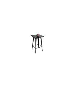 Mesa alta de bar acabado metal negro, 60cm(ancho) 100cm(alto) 60cm (largo)
