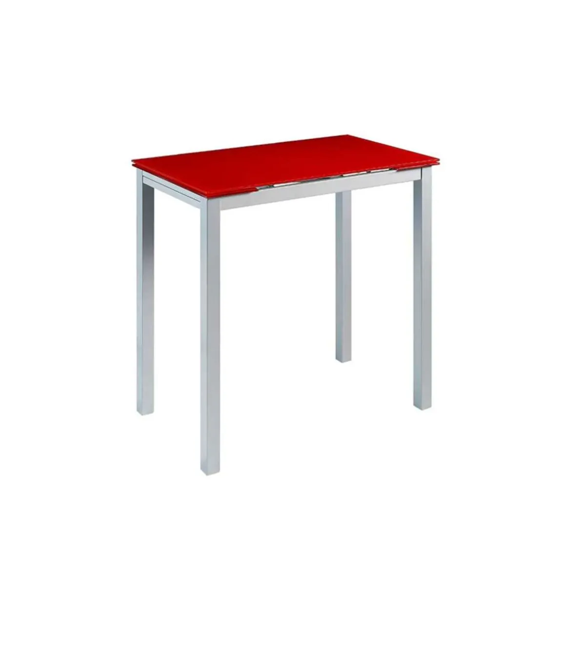 Mesa alta extensible Alejandra acabado rojo, 100/140cm(largo) x 60cm (fondo) x 95cm (alto)
