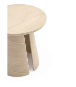 Mesa auxiliar de rincón modelo Cep acabado natural claro, 50cm(ancho) 50.1cm(alto) 50cm (largo)