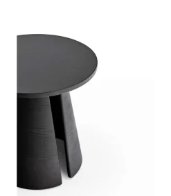 Mesa auxiliar de rincón modelo Cep acabado negro, 50cm(ancho) 50.1cm(alto) 50cm (largo)