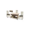 Mesa centro convertible en mesa de comedor acabado cambrian, 64cm(alto) 113cm(ancho) 58/116cm(largo)
