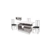 Mesa centro convertible en mesa de comedor acabado blanco artico, 64cm(alto) 113cm(ancho) 58/116cm(largo)