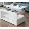 Mesa centro elevable acabado blanco, 51 cm(alto) 110 cm(ancho) 55 cm(largo)