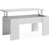Mesa centro elevable acabado blanco, 45 cm(alto)100 cm(ancho)50 cm(largo)