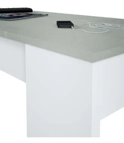 Mesa centro elevable Andujar en blanco artik y cemento 45-56cm(alto) 100cm(ancho) 50cm(largo)