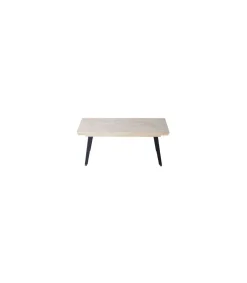 Mesa centro elevable Berg acabado roble nordish/negro, 120cm (largo) 60cm (ancho) 47/64cm (alto).