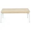 Mesa centro elevable Moon acabado roble nordish/blanco, 120cm (largo) 60cm (ancho) 47/62cm (alto).