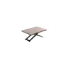 Mesa centro elevable Zoe tapa con forma acabado roble honey/negro, 120cm (largo) 80cm (ancho) 49/79cm (alto).