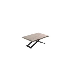 Mesa centro elevable Zoe tapa con forma acabado roble honey/negro, 120cm (largo) 80cm (ancho) 49/79cm (alto).