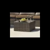 Mesa centro para terraza jardín Caruno medula sintética marrón.