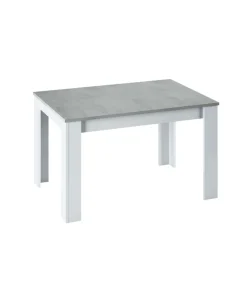 Mesa comedor extensible Paris en color cemento-blanco artik 78 cm(alto)140-190 cm(ancho)90 cm(largo)