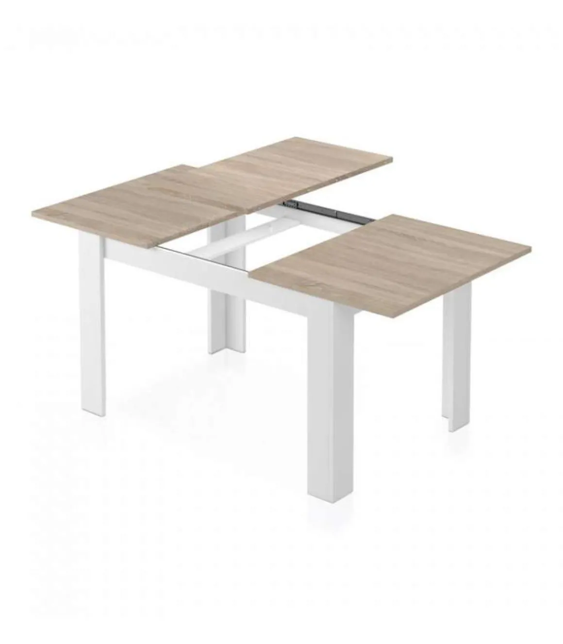 Mesa comedor extensible Paris en color roble alaska - blanco artik 78 cm(alto)140-190 cm(ancho)90 cm(largo)