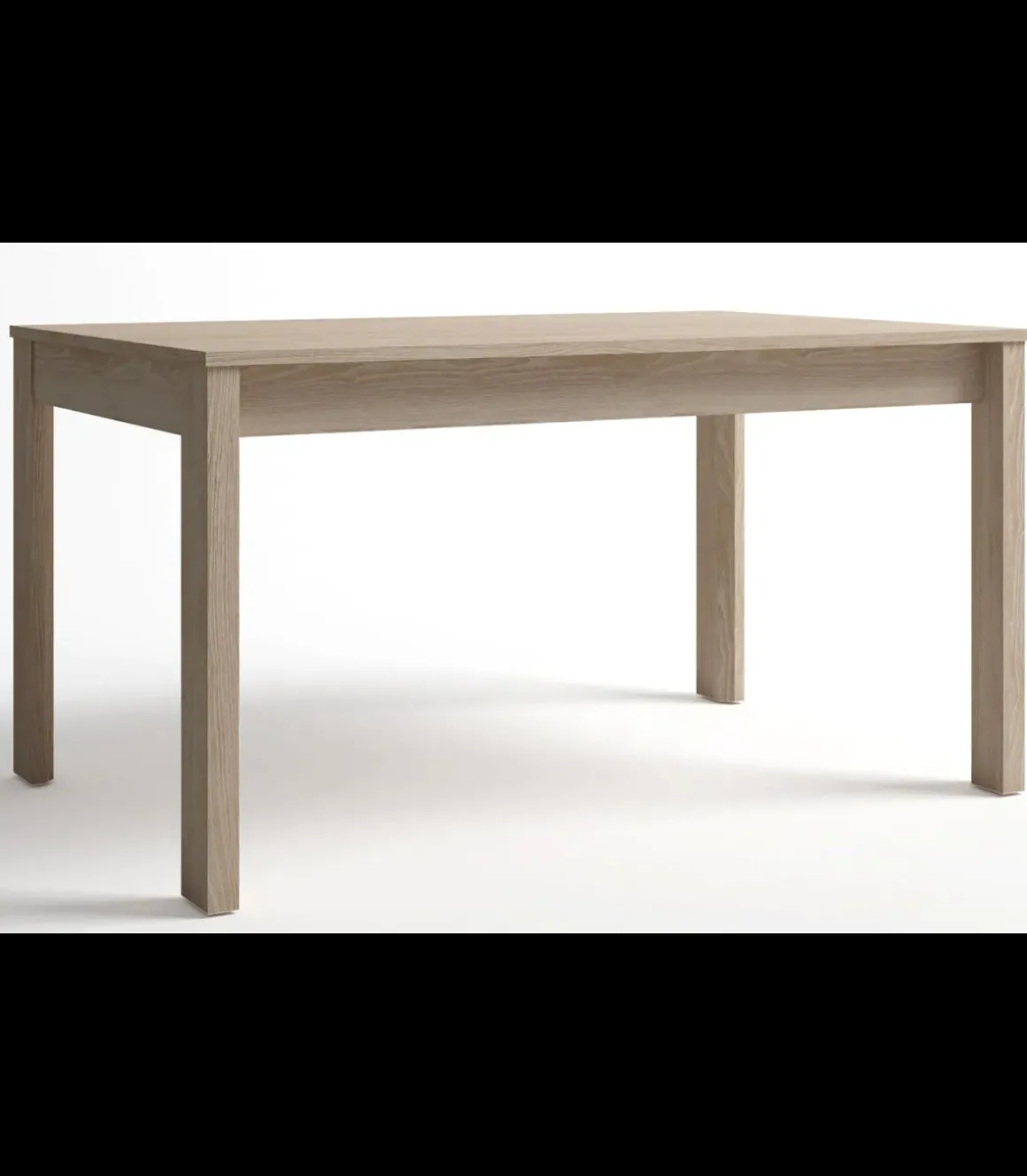 Mesa comedor Ossa extensible acabado roble sable, 74 cm(alto)140-200 cm(ancho)90 cm(largo)