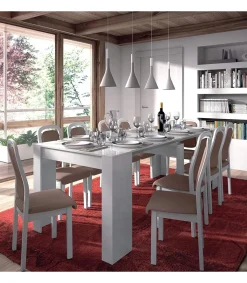 Mesa comedor Paris 5 posiciones. 90x50 cm extensible hasta 237x90 cm.