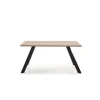 Mesa comedor rectangular ADRIAN acabado bocamina/natural, 78.5cm(alto) 160cm(ancho) 90cm(largo)