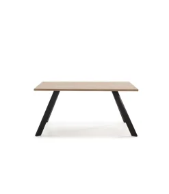 Mesa comedor rectangular ADRIAN acabado bocamina/natural, 78.5cm(alto) 160cm(ancho) 90cm(largo)