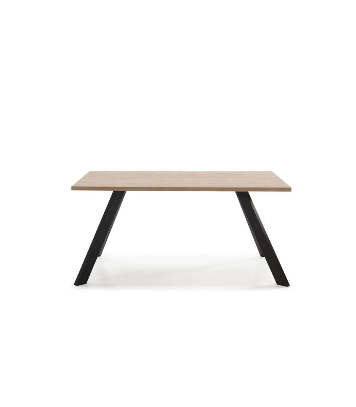 Mesa comedor rectangular ADRIAN acabado bocamina/natural, 78.5cm(alto) 160cm(ancho) 90cm(largo)
