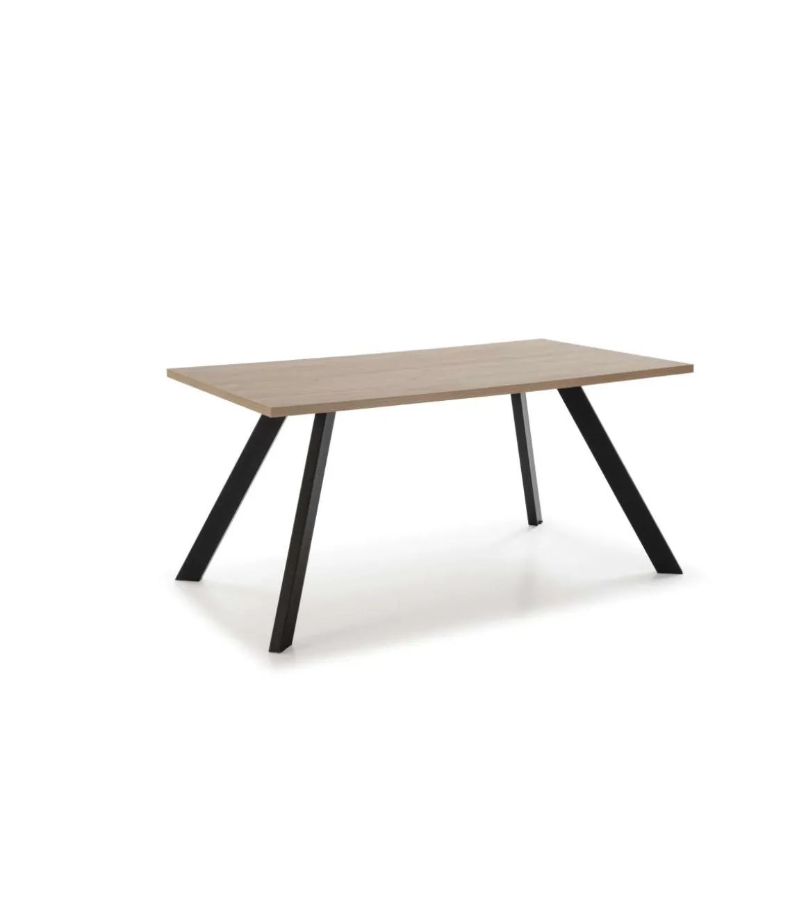 Mesa comedor rectangular ADRIAN acabado bocamina/natural, 78.5cm(alto) 160cm(ancho) 90cm(largo)