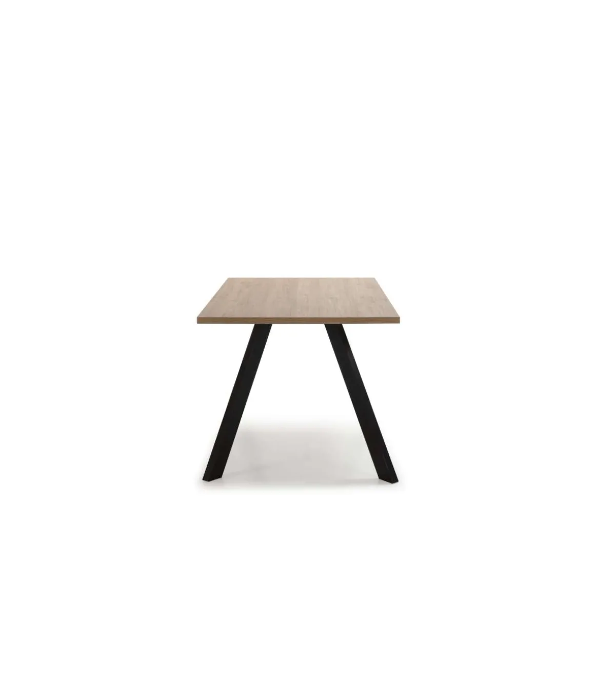 Mesa comedor rectangular ADRIAN acabado bocamina/natural, 78.5cm(alto) 160cm(ancho) 90cm(largo)