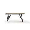 Mesa comedor rectangular DANIEL en acabado bocamina/negro, 76cm(alto) 180cm(ancho) 90cm(largo)