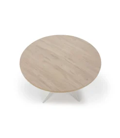 Mesa comedor redonda ALEJANDRO acabado sahara/blanco, 77cm(alto) 120cm(ancho) 120cm(largo)