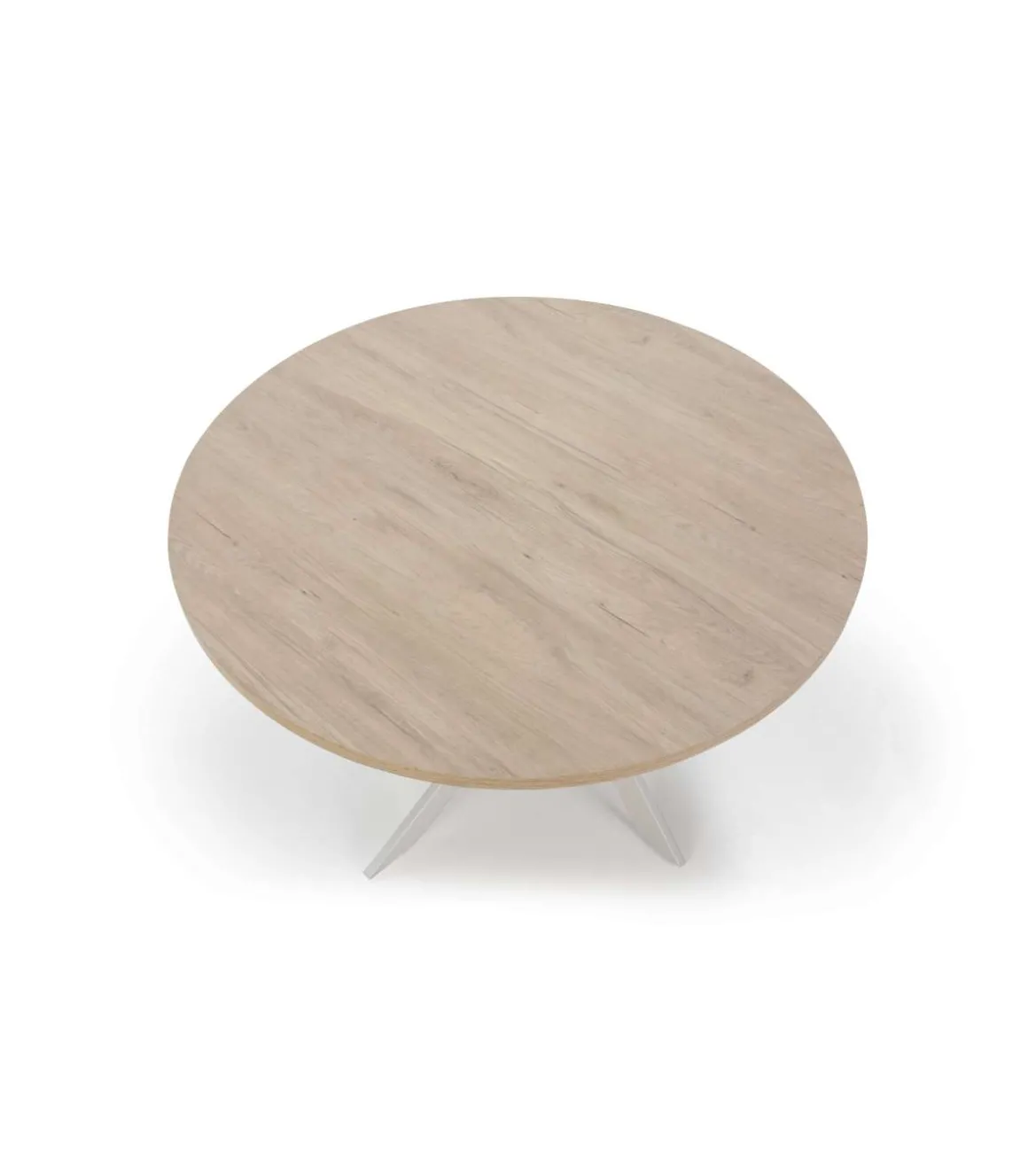 Mesa comedor redonda ALEJANDRO acabado sahara/blanco, 77cm(alto) 120cm(ancho) 120cm(largo)
